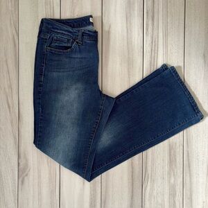 Vintage America Blues Boho Bootcut Jeans 6 28 Dark Wash Indigo Denim Stretch